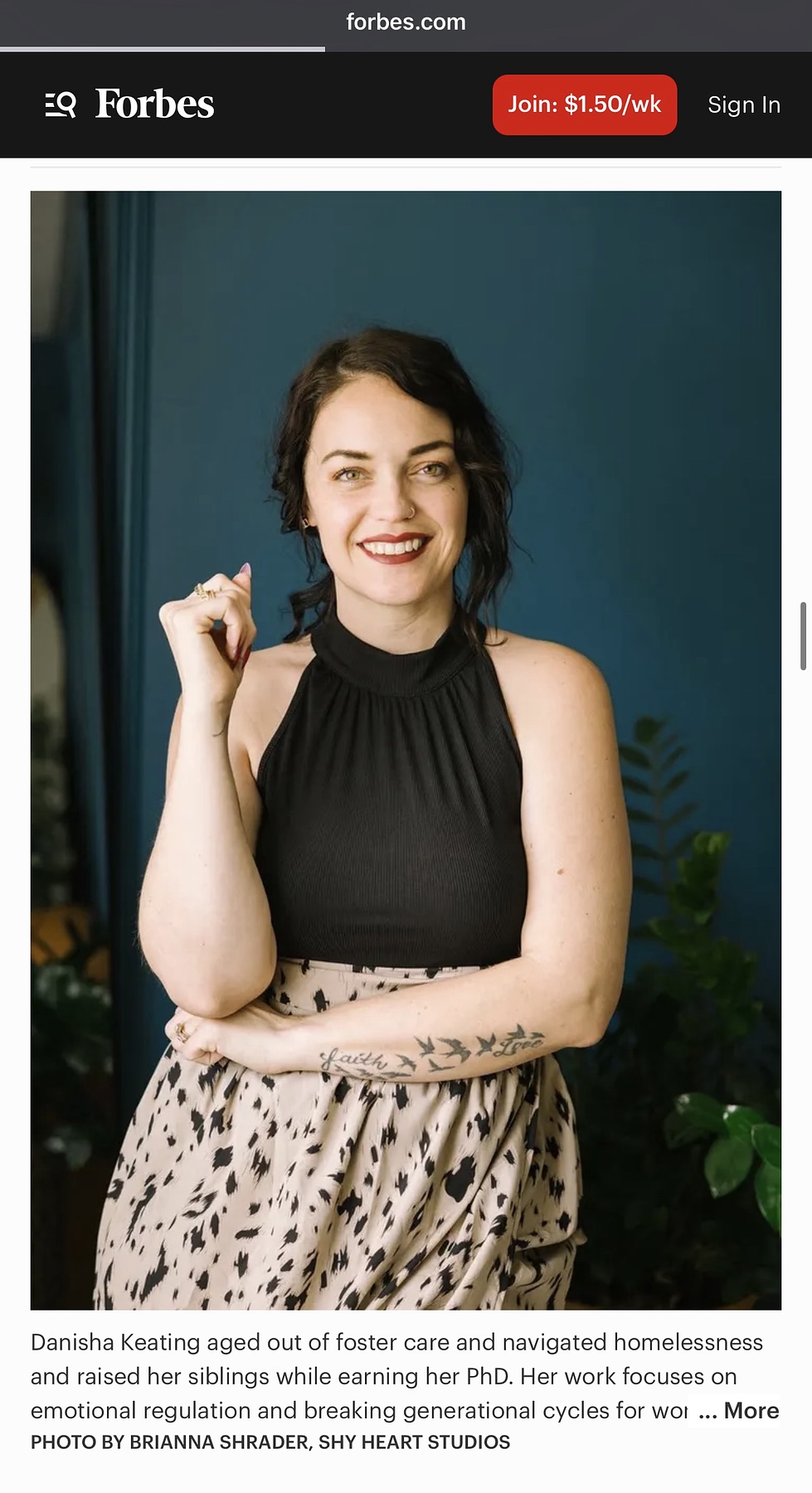 Dr. Danisha Keating featured on Forbes